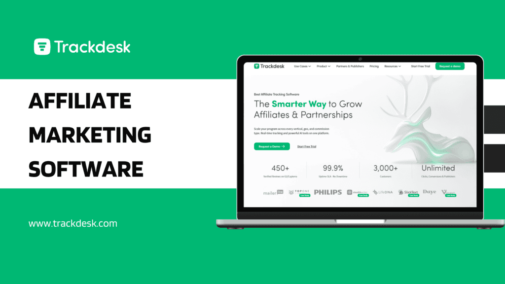 trackdesk landing page